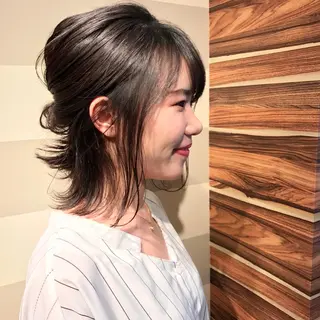 ミディアム カラー HARUNA🤍 大人ショートヘアのヘアスタイル