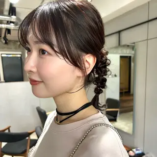 ミディアム ヘアセット/透明感 カラー/MIHO♡のヘアスタイル