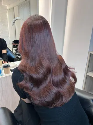ロング カラー &chaLme   心斎橋所属・emi/髪質改善/ 韓国風/艶カラーのヘアスタイル