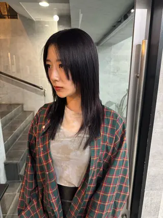 セミロング カラー 表参道/中明度カラー /レイヤー/Youのヘアスタイル