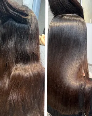 ロング GOToday所属・艶髪／オリーブ系／ 肌が綺麗に見えるお色のヘアスタイル