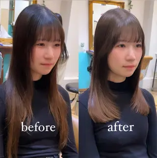 ミディアム ハッシュカット/韓国 レイヤー/カハナのヘアスタイル