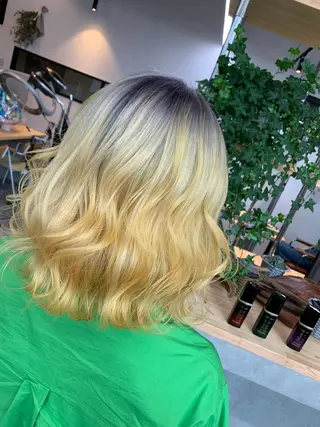 ミディアム カラー 天野 開のヘアスタイル