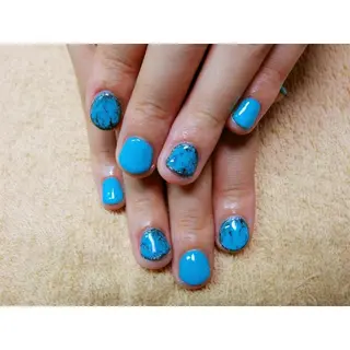 ネイル 痛ネイル/ワンホン/ フィルイン/長さだしのネイルデザイン