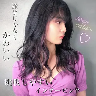 ロング カラー 透明感カラー×小 顔レイヤー♡ヒデさんのヘアスタイル