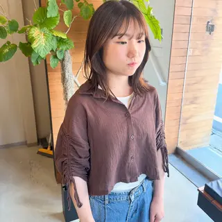 ミディアム カラー お洒落パーマ/ 艶カラー/michiのヘアスタイル