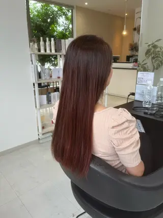 ロング カラー 諸岡 玲のヘアスタイル