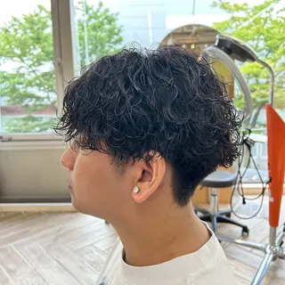 パーマ 新潟/万代/レイヤー 韓国風/明間未来のヘアスタイル