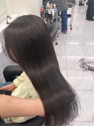 ロング カラー パーマ ヘアアレンジ メンズ キッズ ブリーチなしカラー/ ブラウン/レイヤーのヘアスタイル