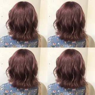 ミディアム カラー パーマ ヘアアレンジ 八巻 晴香のヘアスタイル