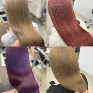 ロング カラー noa  🦋 ブリーチ/暖色のヘアスタイル