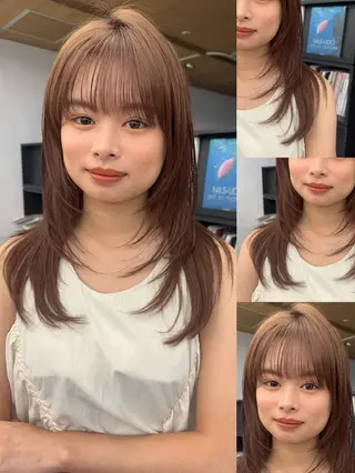 ミディアム 艶髪／レイヤー／ 透明感🎀／MARIのヘアスタイル