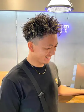 カラー パーマ メンズ 福永速人 /メンズパーマのヘアスタイル