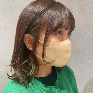 ショート カラー gotoday　shaire　saron所属・miu. ボブ/透け感カラーのヘアスタイル