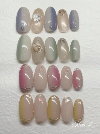 カラー ネイル 芦辺 香奈のネイルデザイン