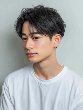 ミディアム メンズ メンズ特化⚡️三村 彰吾⚡️カットパーマのヘアスタイル