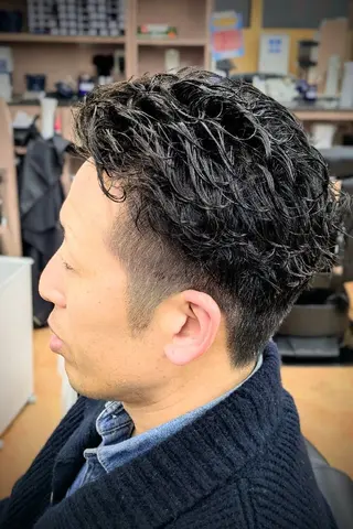 ショート パーマ 理容プラーナ 福井のヘアスタイル