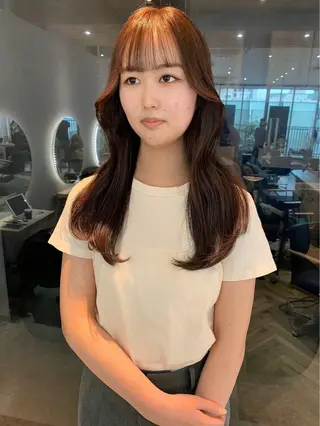 ロング カラー 韓国ヘア🇰🇷/ 顔周り/松田光里のヘアスタイル