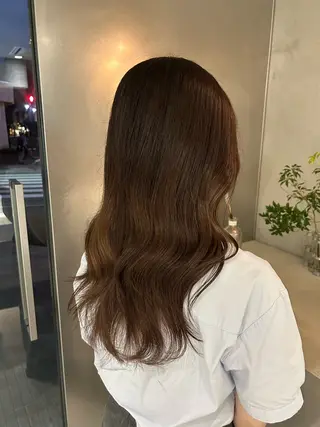 セミロング カラー 馬場 菜乃夏のヘアスタイル