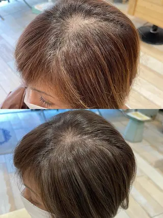 カラー 馬場智哉 白髪ぼかしハイライトのヘアスタイル