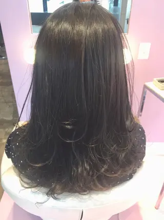 ミディアム 所渉/韓国レイヤー /ウルフカットのヘアスタイル