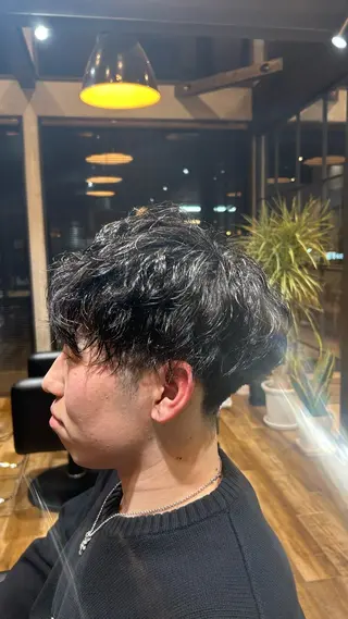 ミディアム パーマ メンズ Hair Salon ZAC所属・中溝 陵太のヘアスタイル