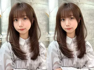 セミロング 谷川が作る熊本1🥇 レイヤーカットのヘアスタイル