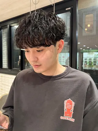 ショート パーマ メンズ フェザー/ニュアンス パーマ/ryutoのヘアスタイル