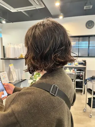 ミディアム パーマ dogstar小林諒 パーマ/レイヤーのヘアスタイル