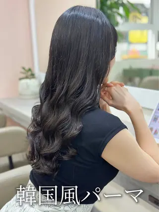 ロング パーマ 韓国風パーマ/ヘア セット/店長みづきのヘアスタイル