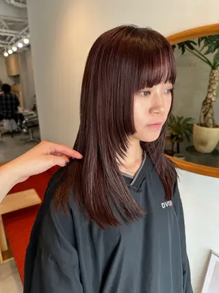 セミロング honoka ikegamiのヘアスタイル