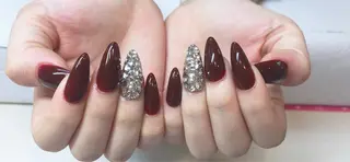 セミロング ネイル 長さ出し専門 nynaのネイルデザイン