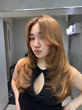 ロング レイヤー×ツヤカラー 渋谷/kougaのヘアスタイル