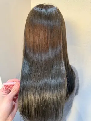 セミロング 🥇ブリーチ無し 透明感🥇佐藤のヘアスタイル