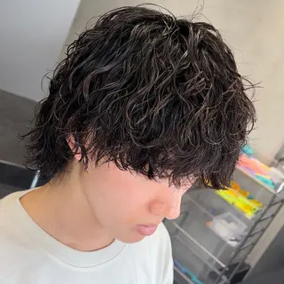 ショート パーマ メンズ 松下 友希 【fifth】のヘアスタイル