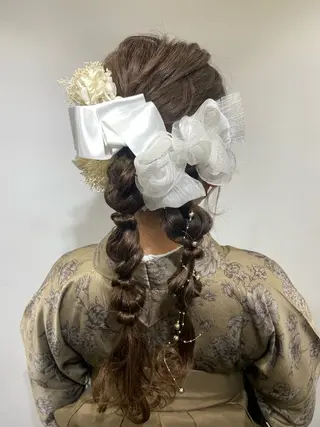 ロング ヘアアレンジ 籾木 美優のヘアスタイル