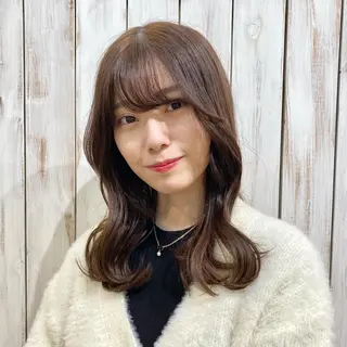 セミロング 片柳 美友季のヘアスタイル