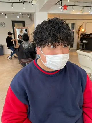 パーマ メンズ あしかが ゆいとのヘアスタイル