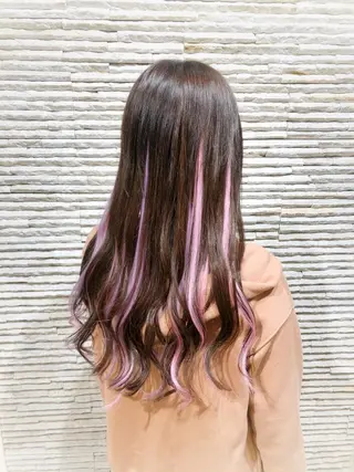 ロング カラー ヘアアレンジ 嶋田 ゆきのヘアスタイル