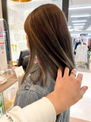 セミロング カラー 髪質改善/ブリーチ 田代 龍我のヘアスタイル