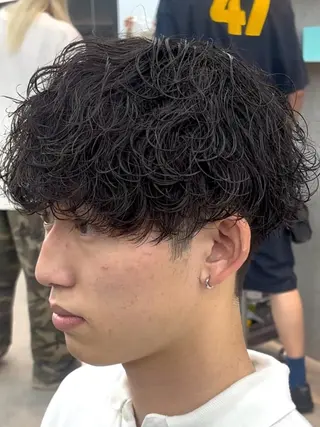 パーマ メンズ 中川 稜のヘアスタイル