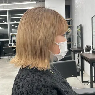 ミディアム カラー ヘアアレンジ 【柔らか透明感✨/ 似合せ前髪】大石葉月のヘアスタイル