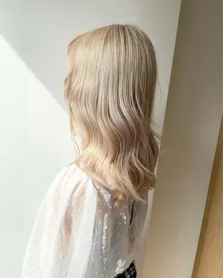 セミロング カラー レイヤー/ハッシュ 渋谷/サッタのヘアスタイル