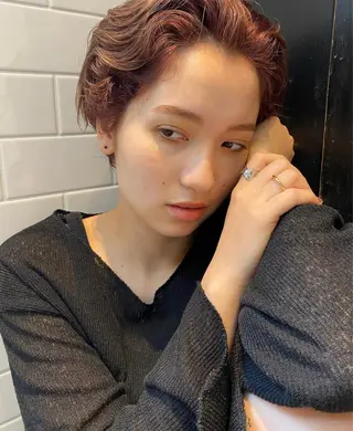 カラー パーマ/透明感カラー 小松のヘアスタイル