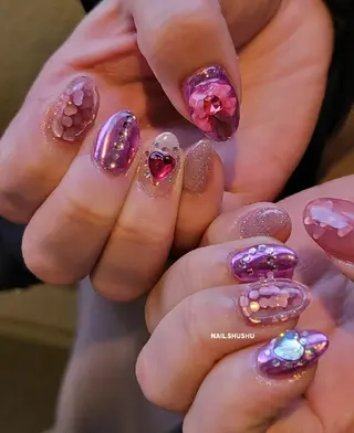 ネイル 3dパーツ/流行り 👧shushu❤️のネイルデザイン
