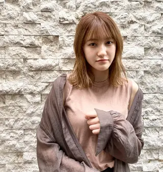 ミディアム カラー パーマ 徳永 大樹のヘアスタイル