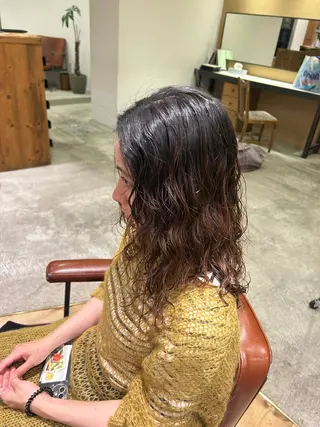 ミディアム パーマ Lumier de mashu所属・nana/ボブ/ レイヤー/メンズのヘアスタイル