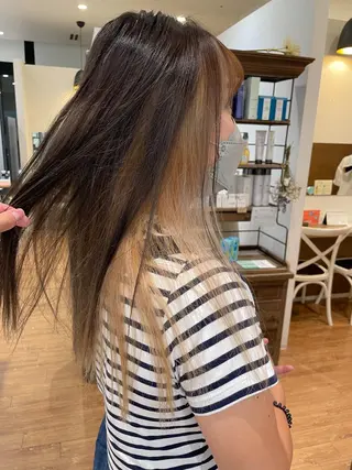 セミロング カラー 髪質改善/ブリーチ 田代 龍我のヘアスタイル