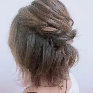 ミディアム ヘアアレンジ Hair&Make  Delight*のヘアスタイル