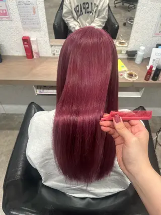 ロング カラー ヘアアレンジ 🍓艶髪/艶カラー ハイトーン/しんたにのヘアスタイル
